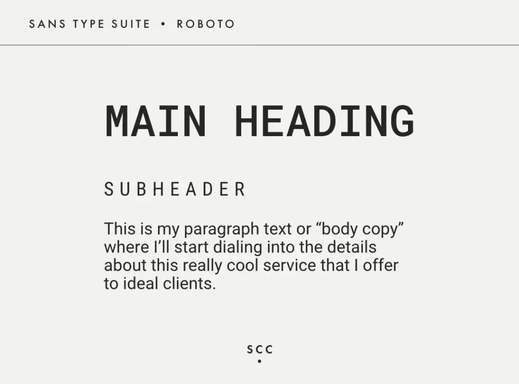Typography Hierarchy