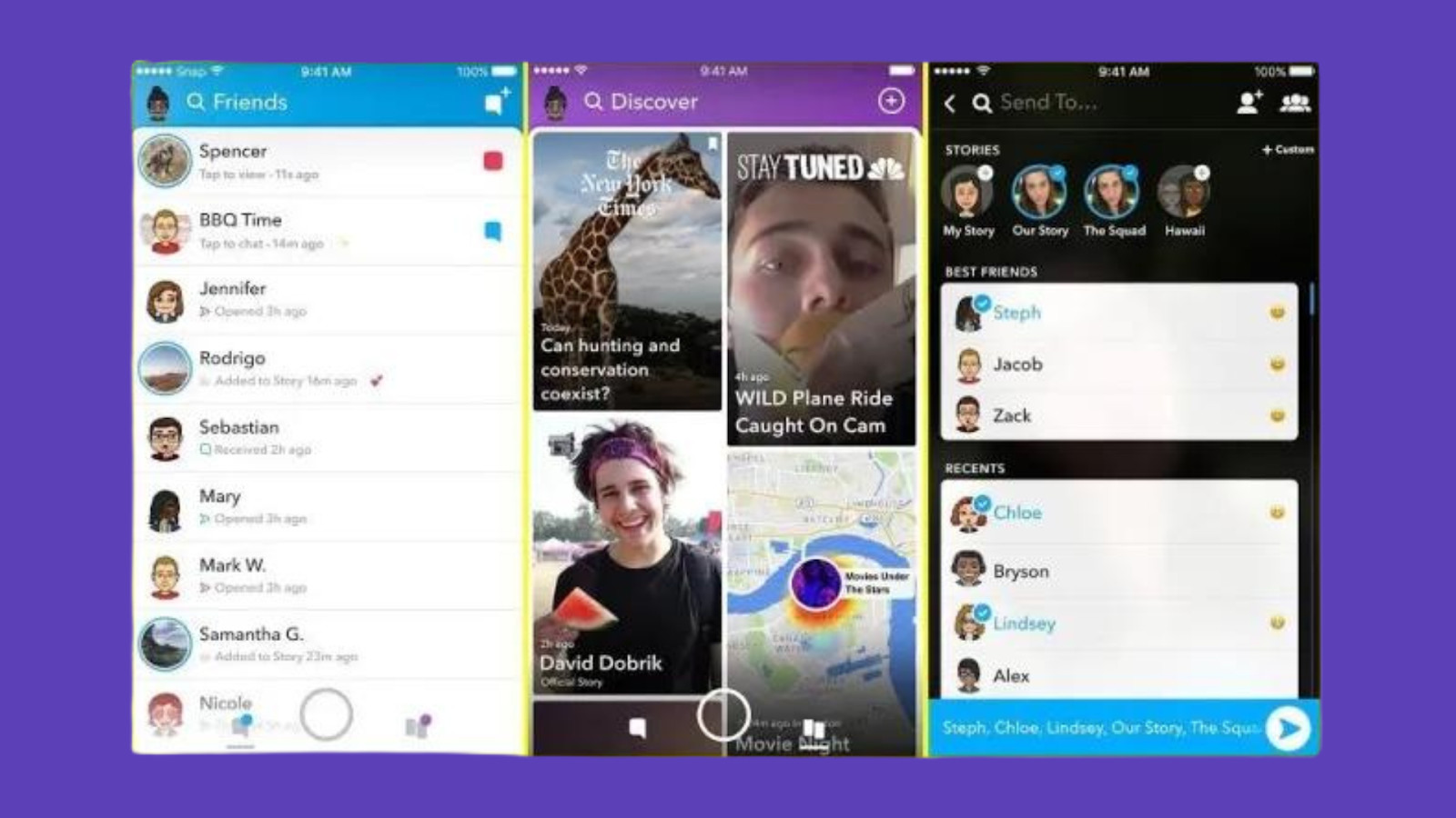 Snapchat's UI