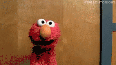 Gif of Elmo fainting.