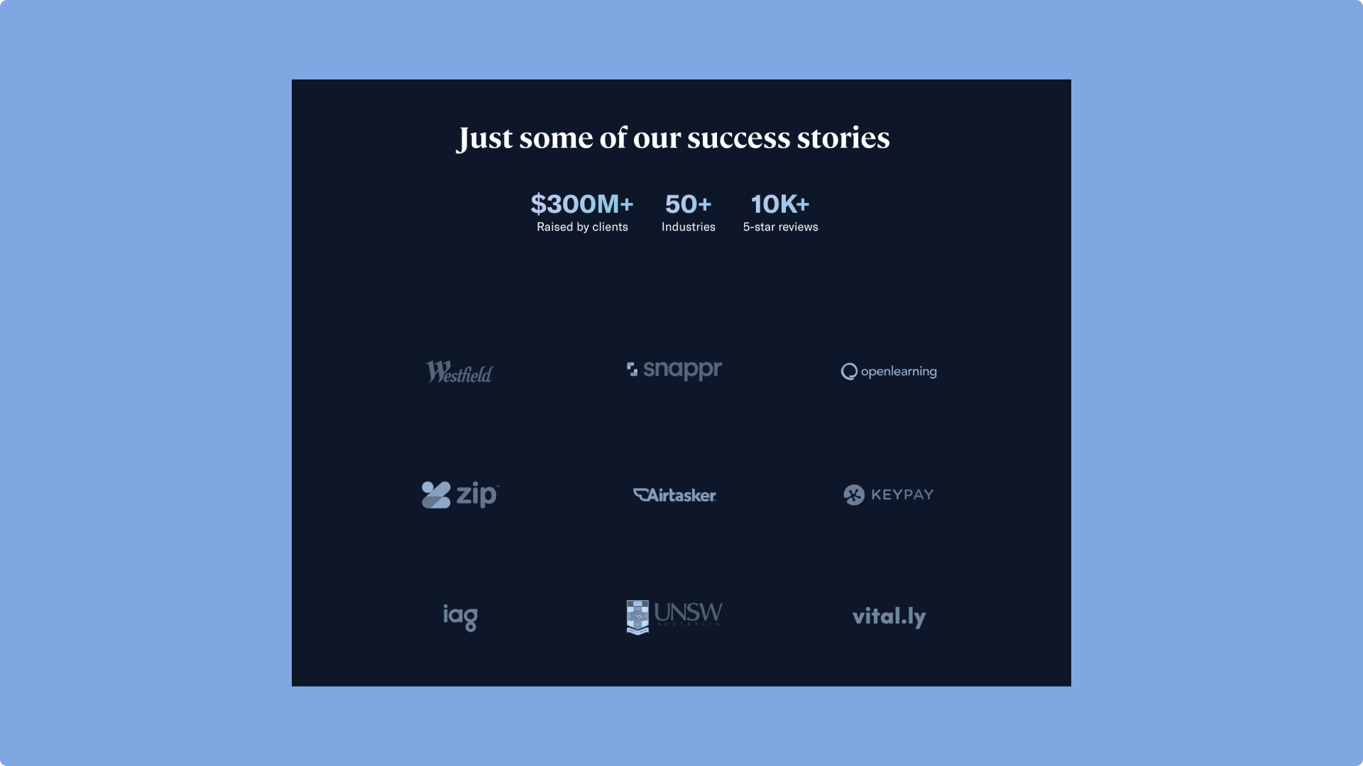Screenshot of Raw.Studio's website highlighting brands they have previously worked with.