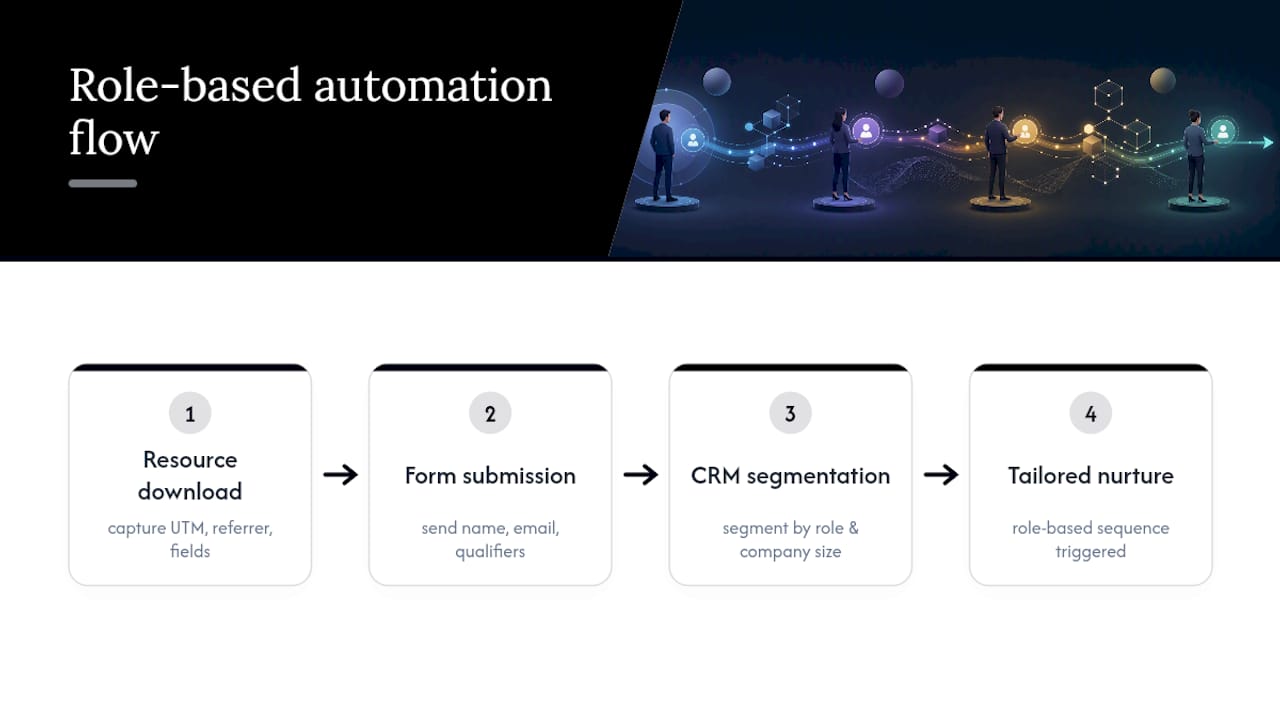 Lead capture segmentation and nurture flow