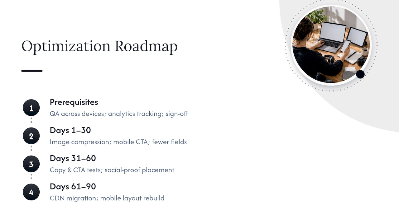 Thirty sixty ninety day optimization roadmap