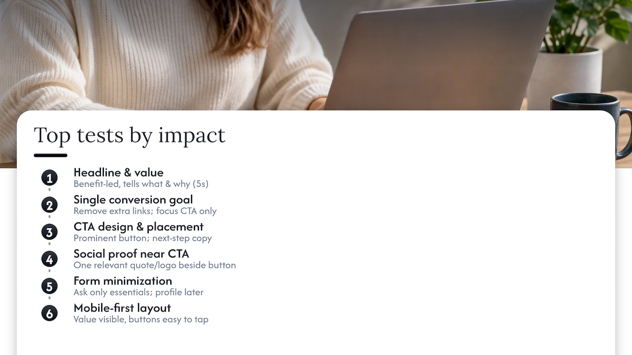 Top landing page optimization best practices worth testing first , overview diagram