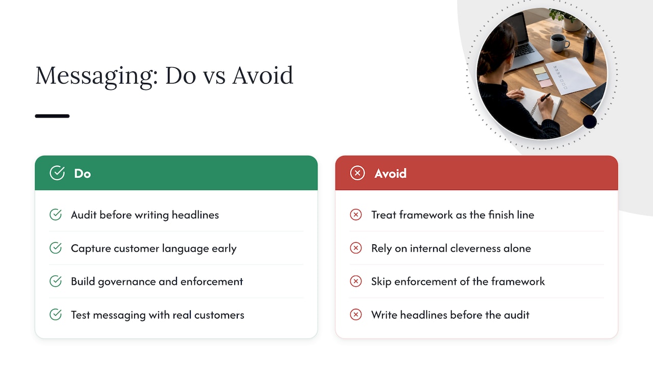 The messaging advice nobody wants to hear - overview diagram