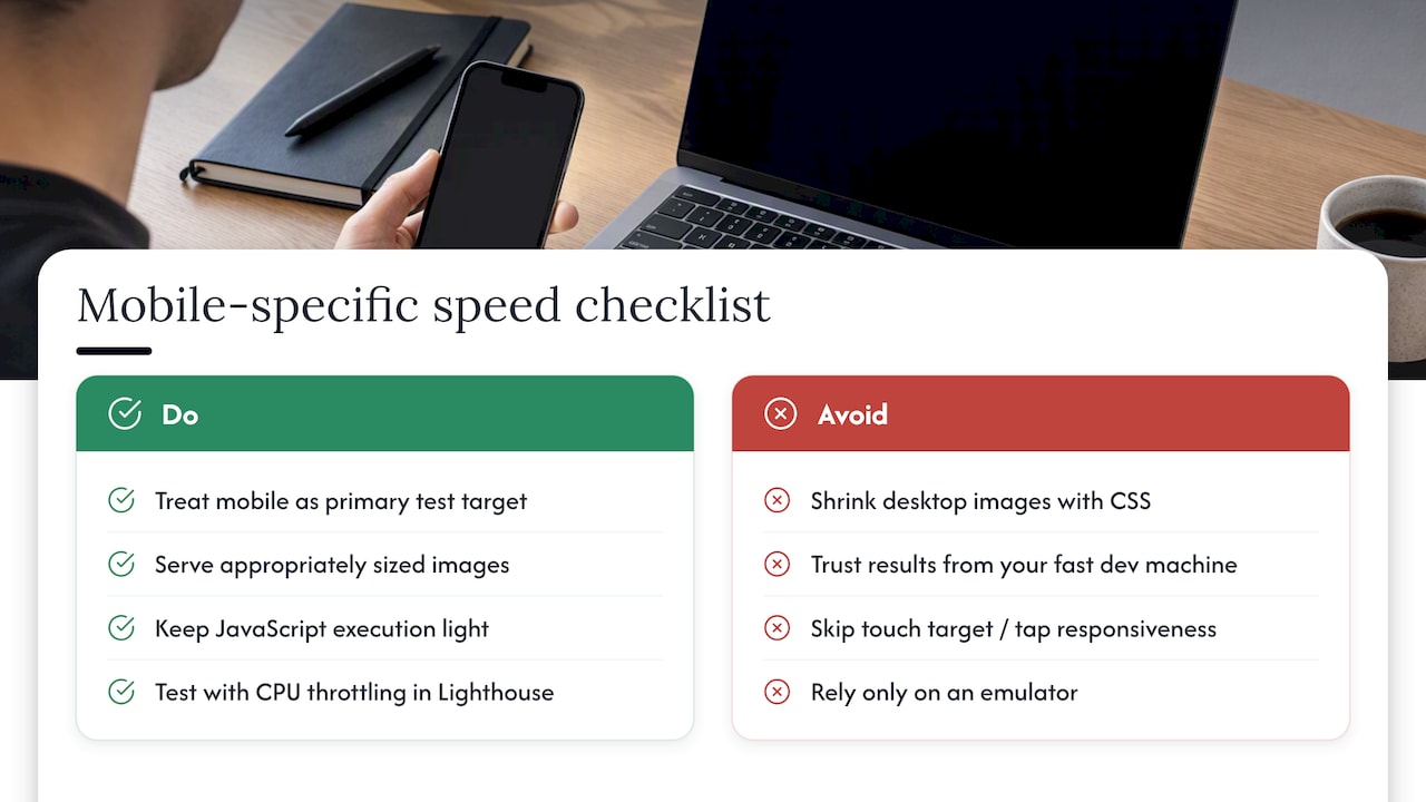 Mobile speed needs its own plan, not a scaled-down desktop one , overview diagram