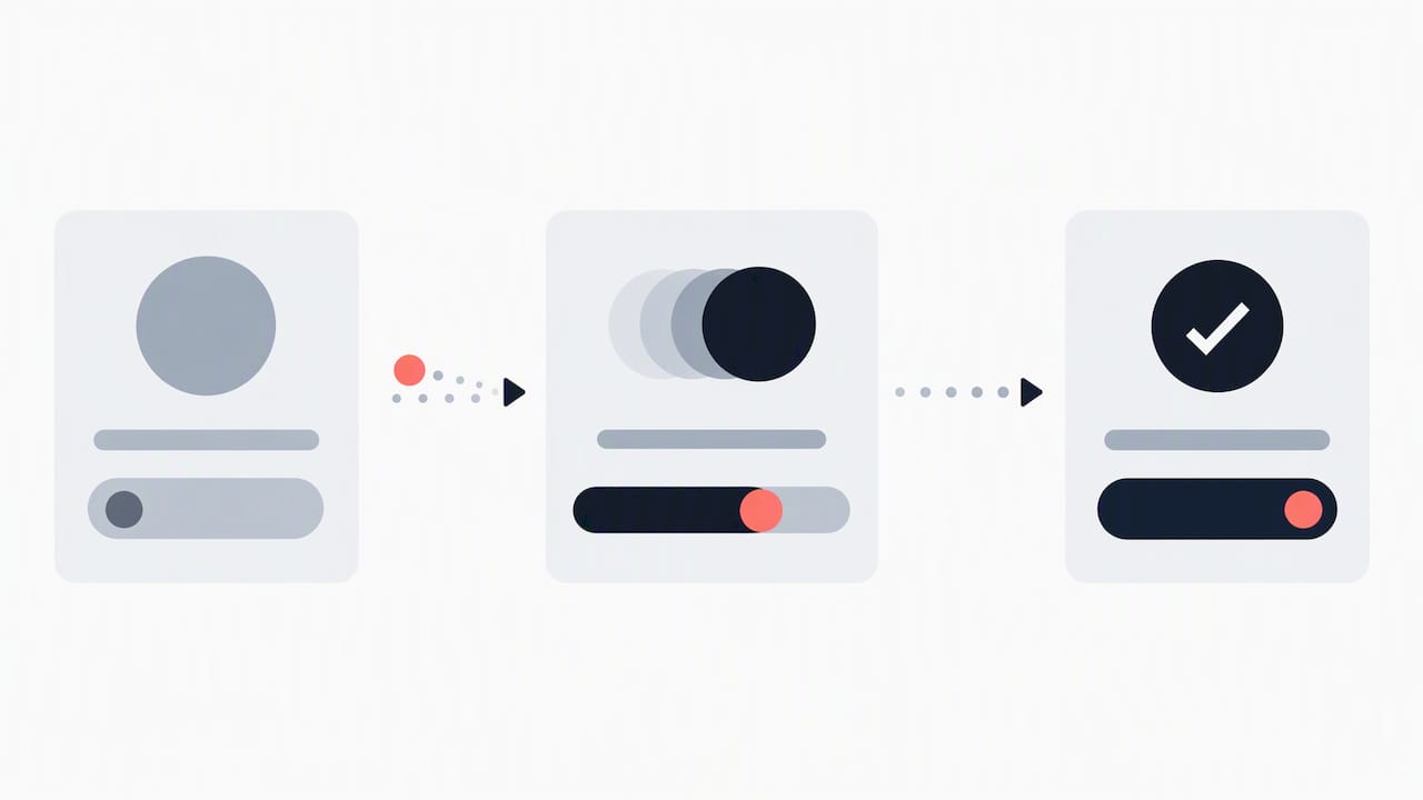 Prototype states connected by animation transition paths