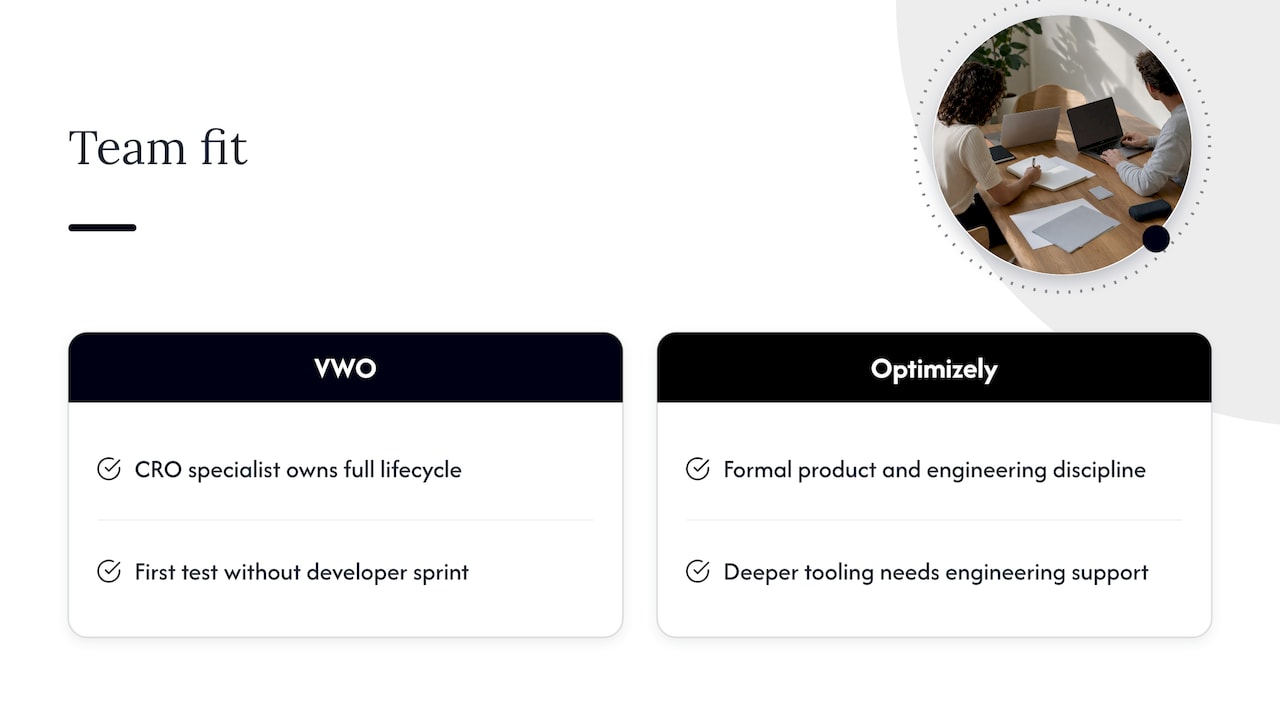 Team and development needs for each platform