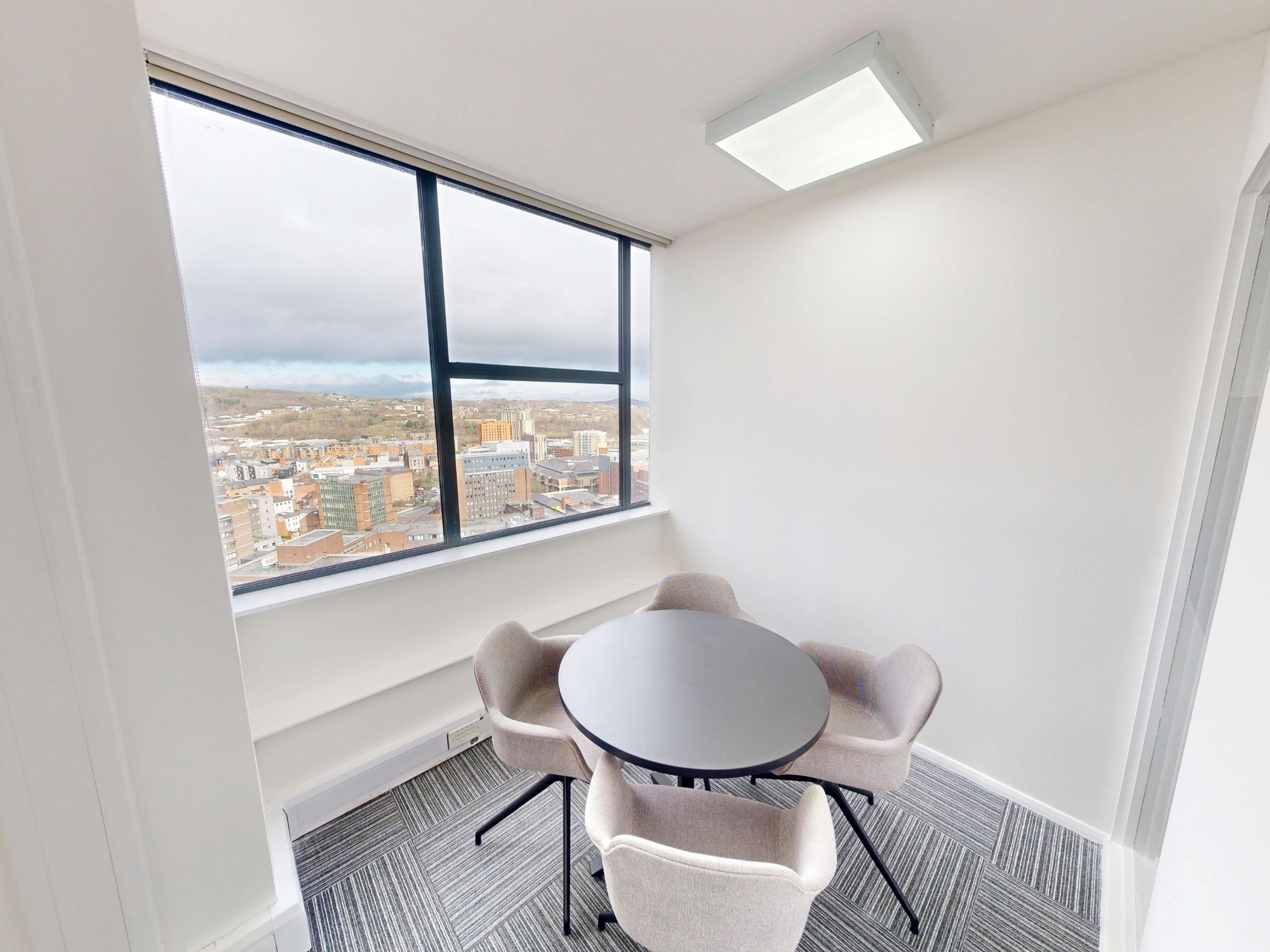 Small meeting room with Sheffield city views at St James House