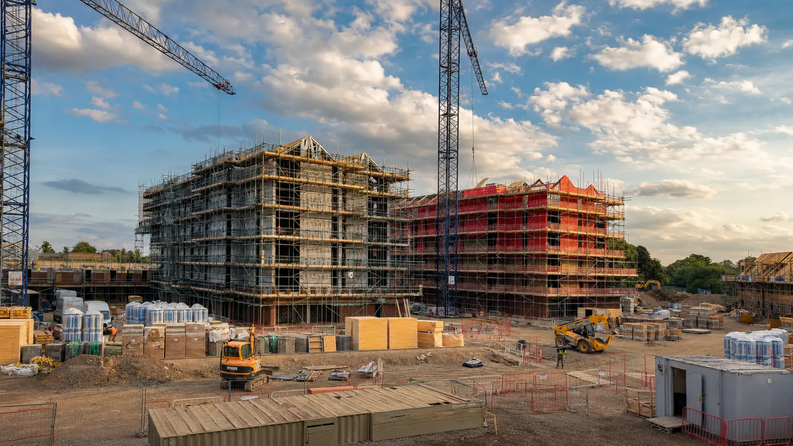 Dallas Road residential development under construction in Kempston, Bedford