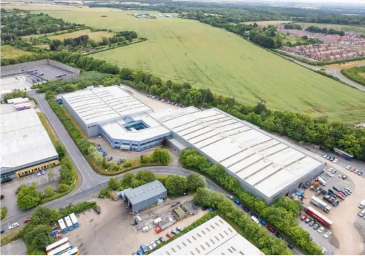Aerial view of Walworth Business Park in Andover