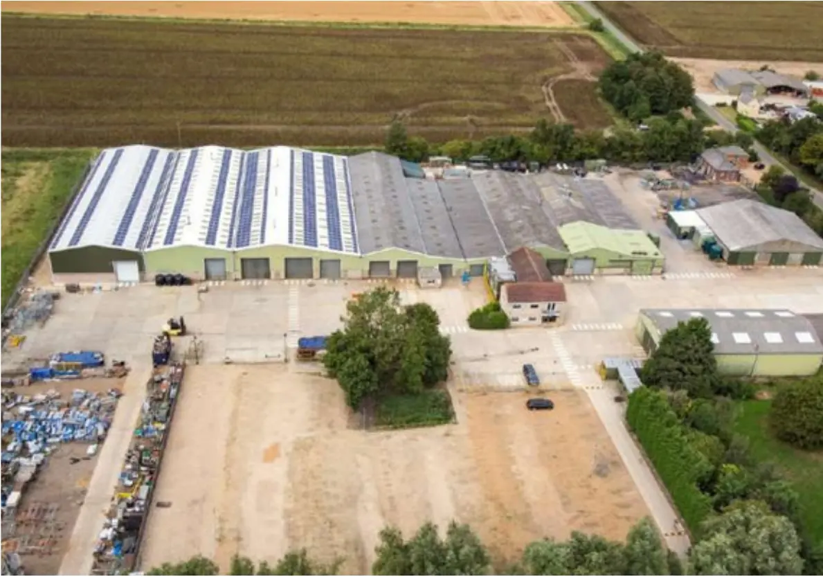 Aerial view of Middle Drove Enterprise Park near Wisbech