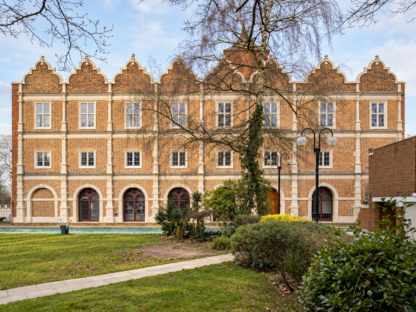 East wing of Grade I listed Holland House in Kensington