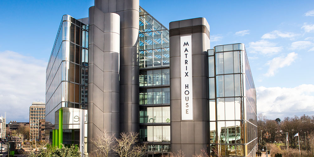 Exterior of Matrix House office building in Basing View, Basingstoke