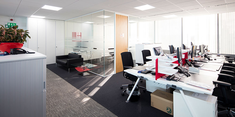 Fitted open plan office suite at Matrix House in Basingstoke
