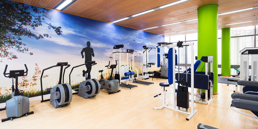 On-site gym at Matrix House in Basingstoke