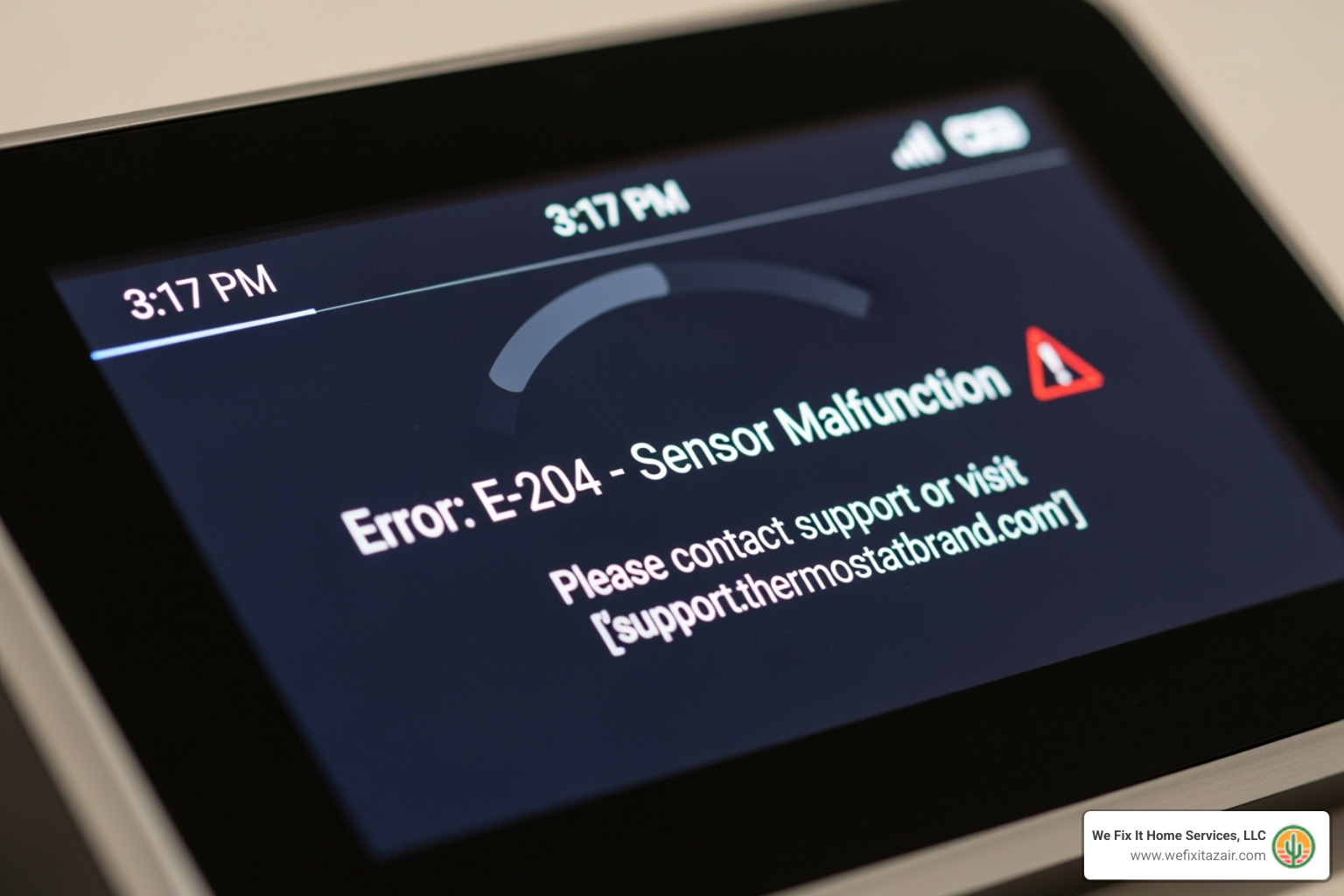 Thermostat displaying an error - Air conditioner repair