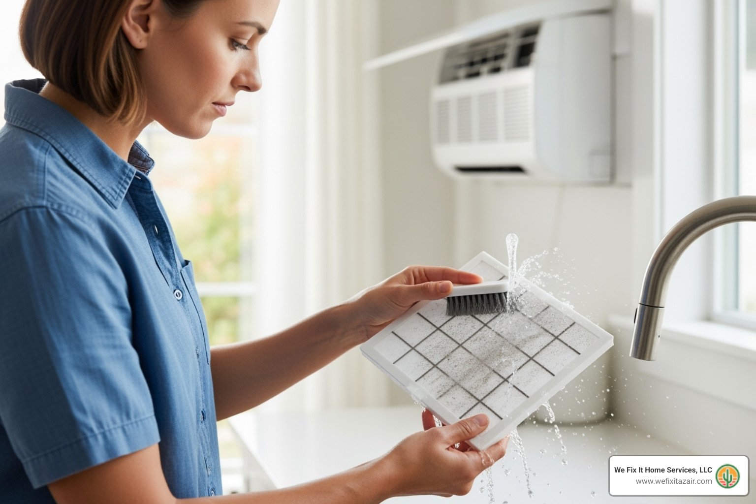 homeowner cleaning mini-split filter - ductless system installation phoenix az homeowner cleaning mini-split filter - ductless system installation phoenix az