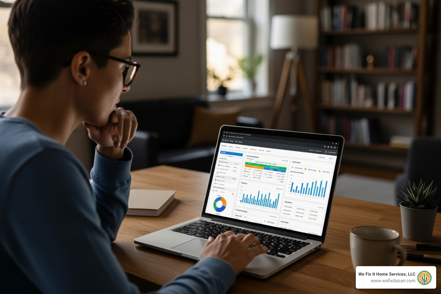 A person reviewing financing options on a laptop - hvac financing options phoenix az