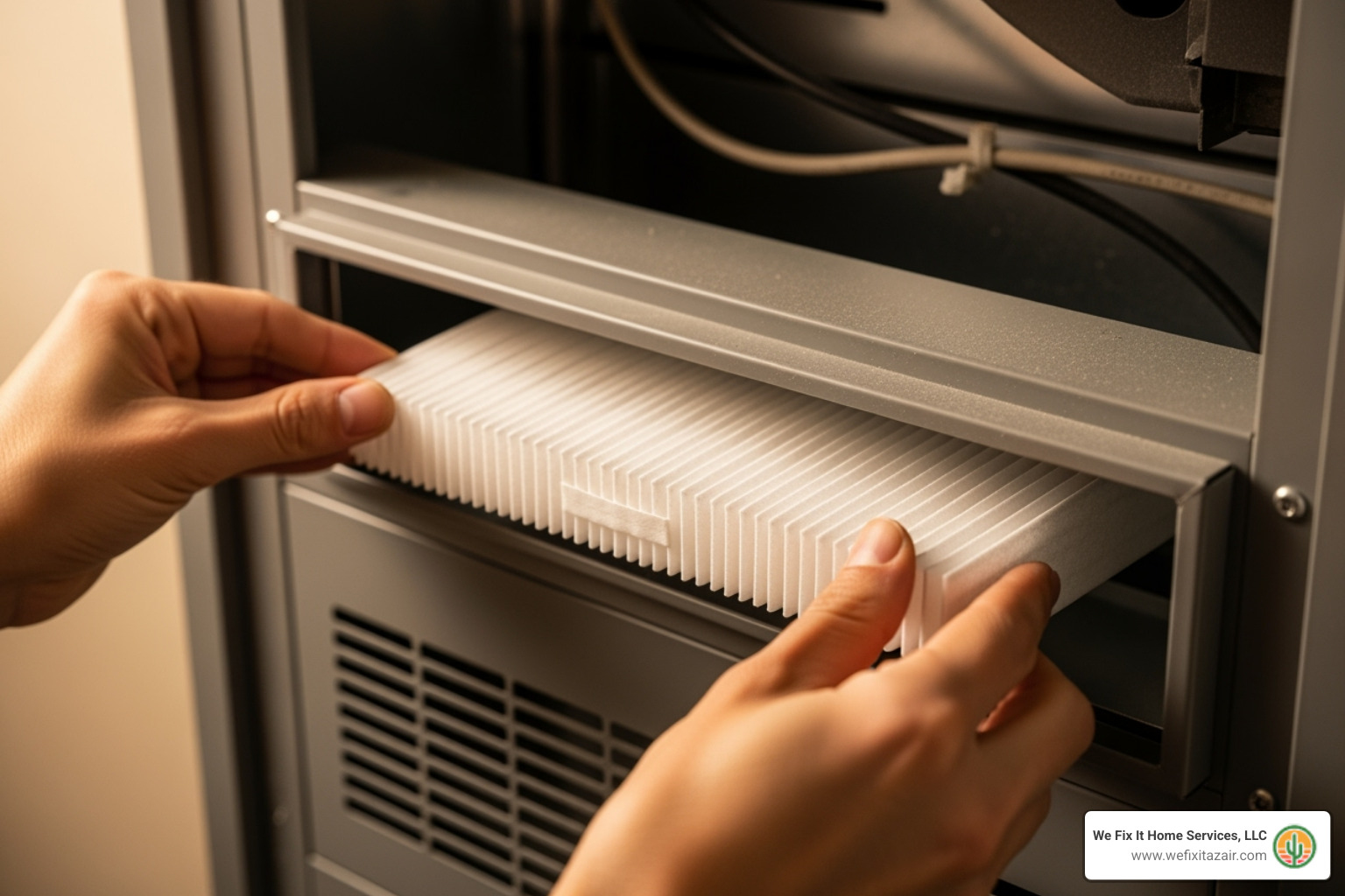 A homeowner changing a clean air filter - 24/7 hvac repair phoenix az A homeowner changing a clean air filter - 24/7 hvac repair phoenix az