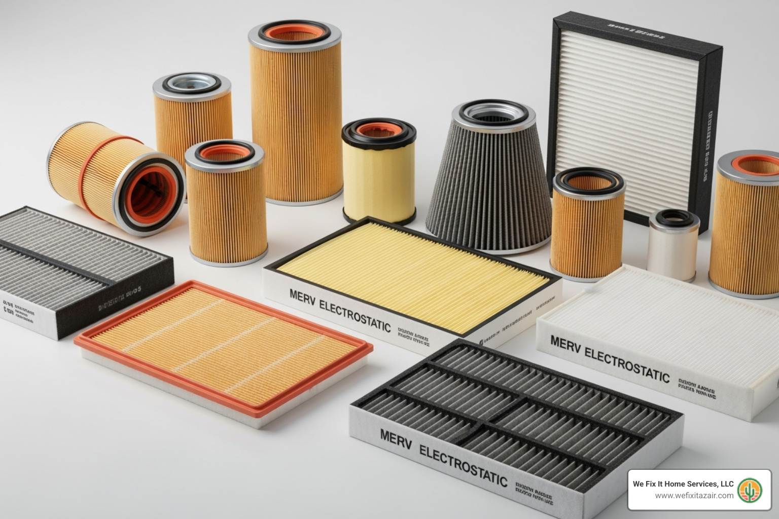 A variety of different air filter types for both home and auto - air filter replacement phoenix az