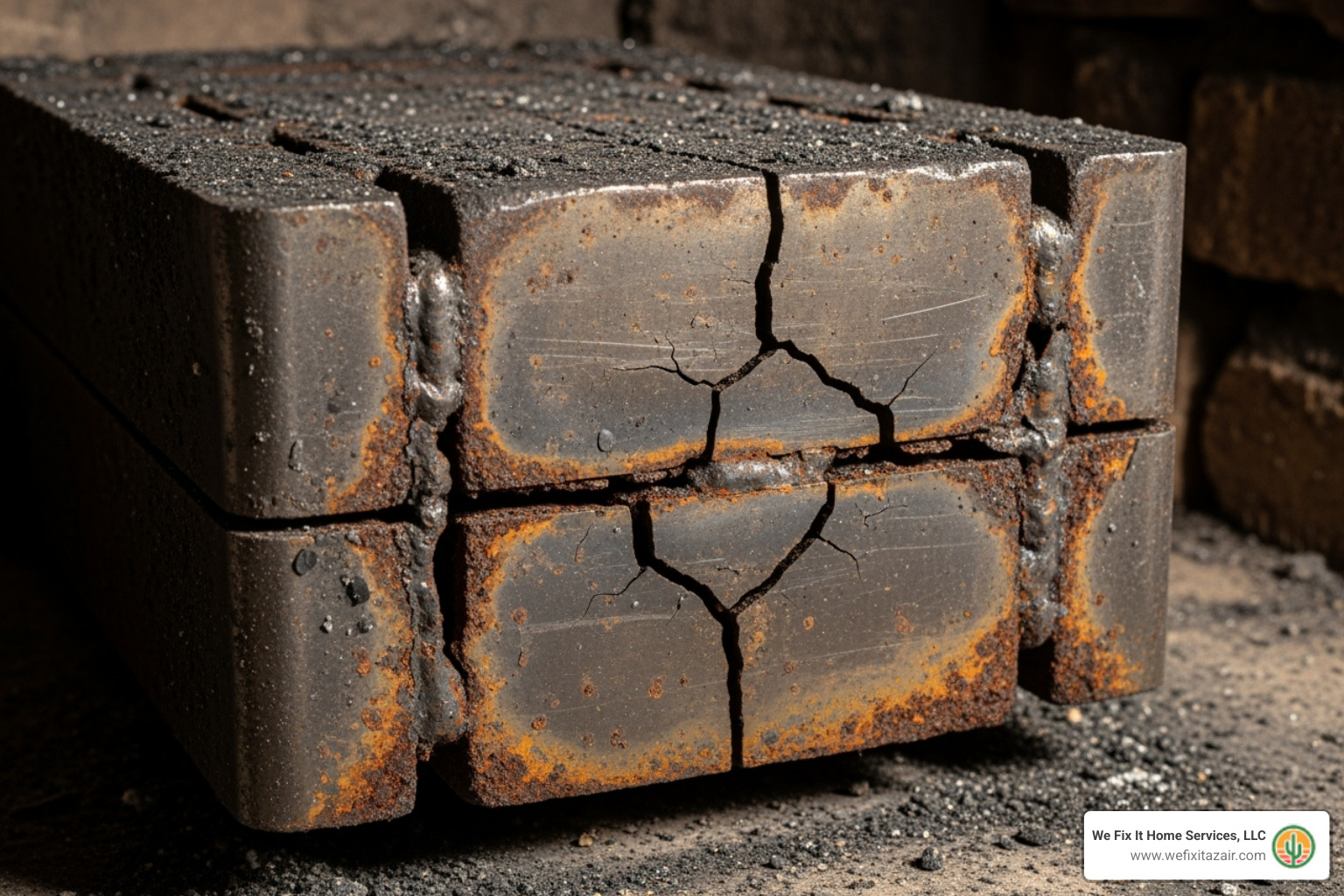 cracked heat exchanger - furnace heat exchanger