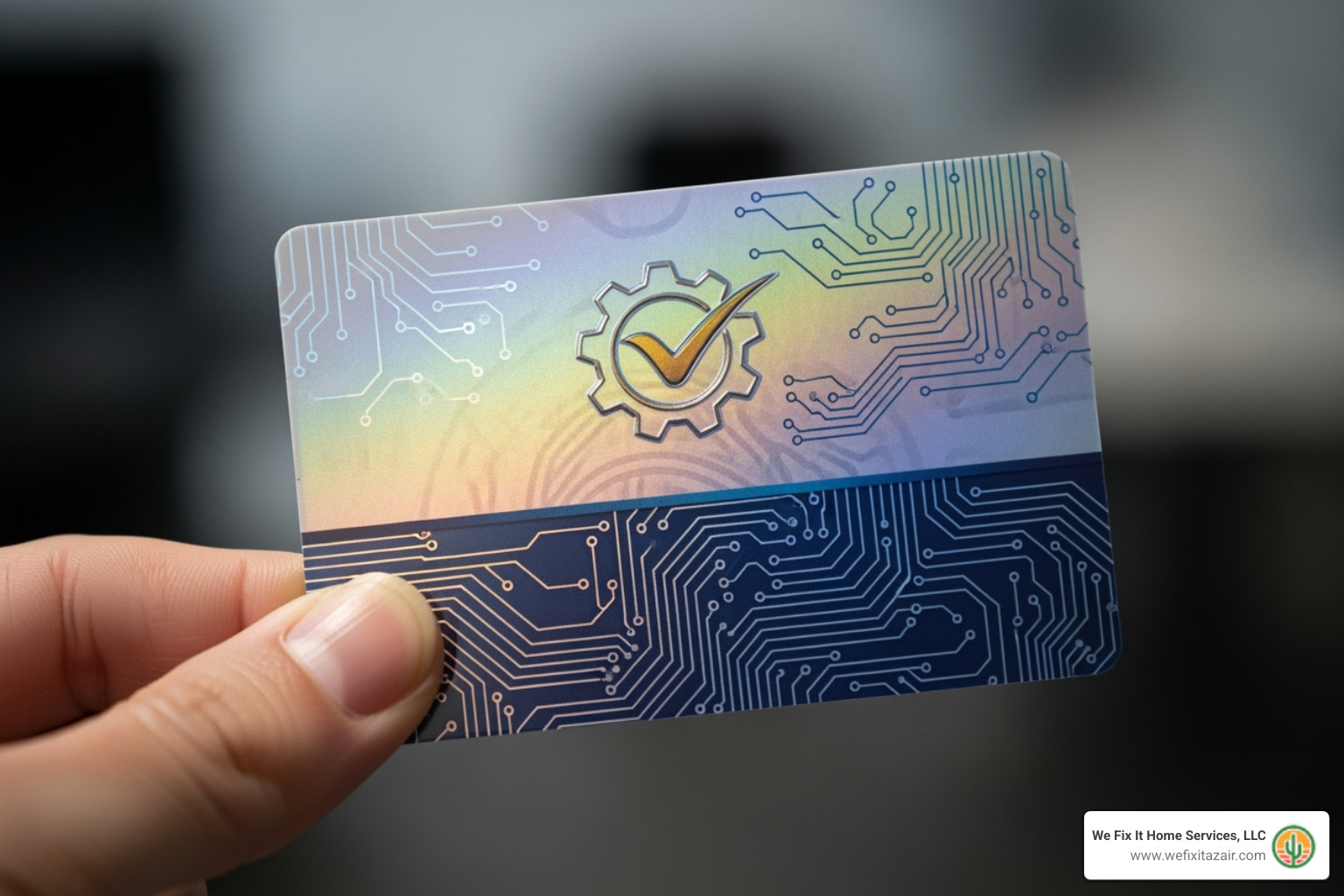 A technician's certification card representing professional certification - AC compressor replacement A technician's certification card representing professional certification - AC compressor replacement