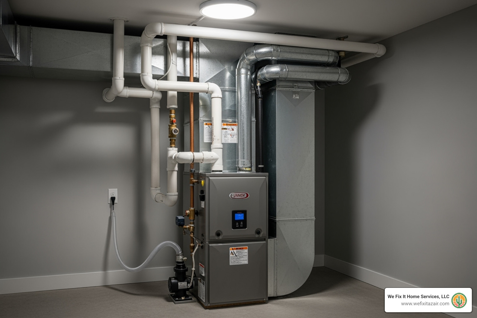 Modern, high-efficiency furnace unit - furnace installation peoria