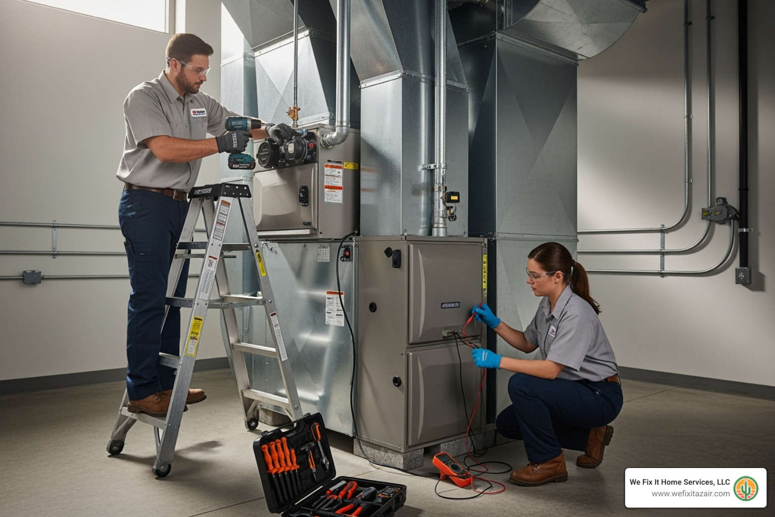 certified technicians safely installing a new commercial furnace - furnace installation scottsdale az certified technicians safely installing a new commercial furnace - furnace installation scottsdale az