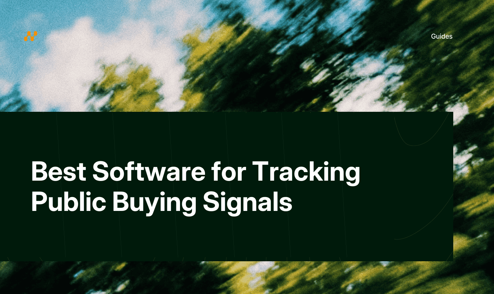 Best Software for Tracking Public Buying Signals