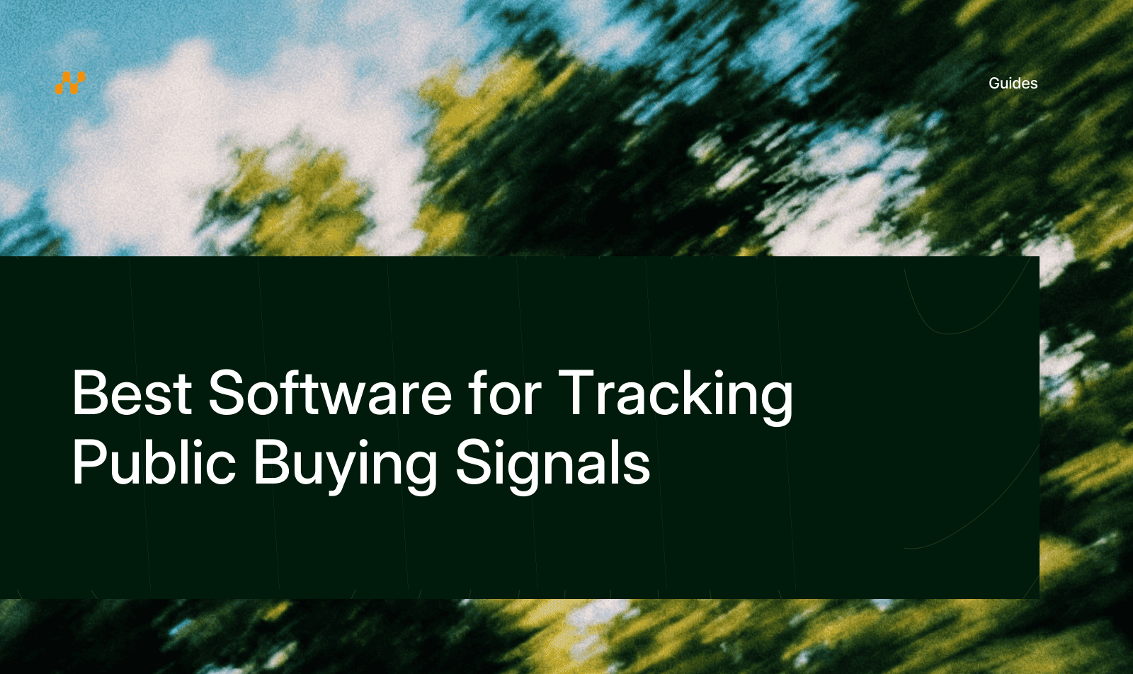 Best Software for Tracking Public Buying Signals