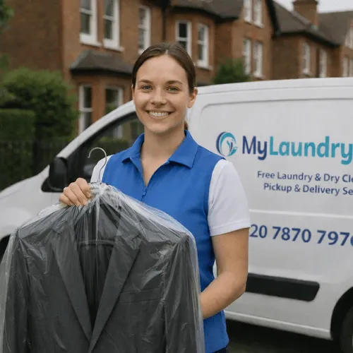 My Laundry Room collection and delivery van