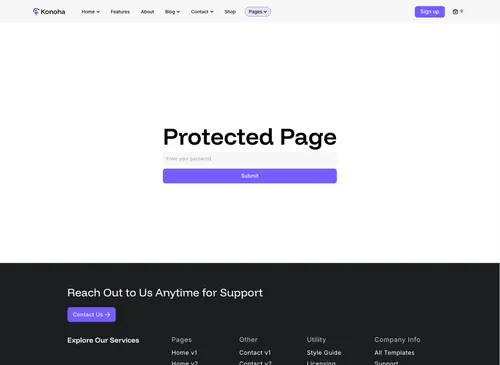 Saas Webflow Template - Konoha - Designed by Azwedo.com and Wedoflow.com