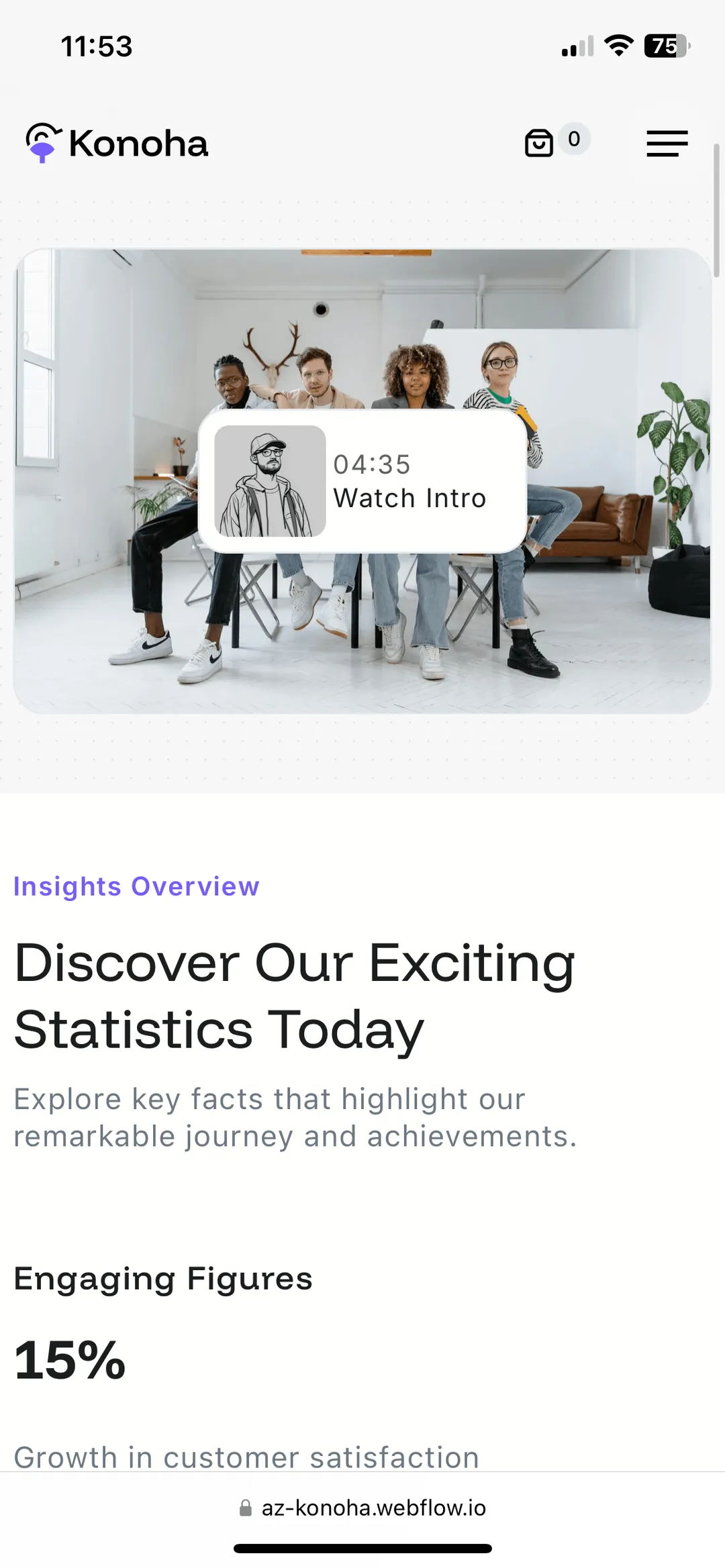 Saas Webflow Template - Konoha - Designed by Azwedo.com and Wedoflow.com