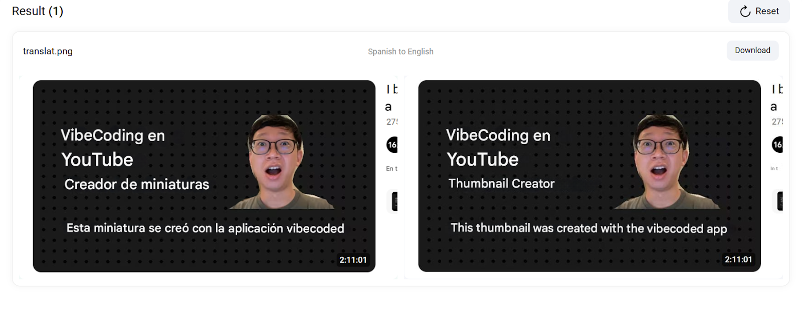 A screenshot of a AI translated content.