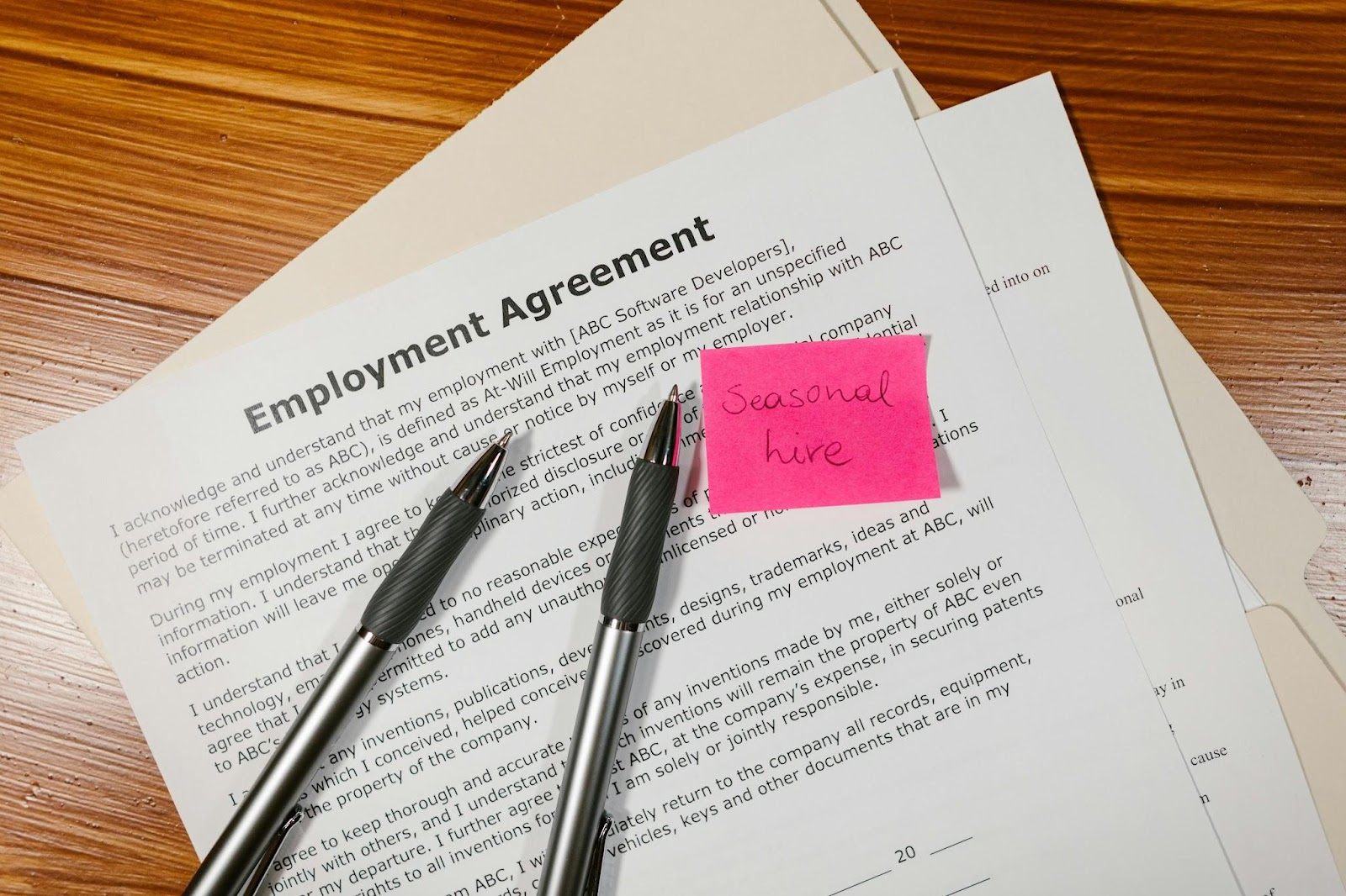 an employment agreement