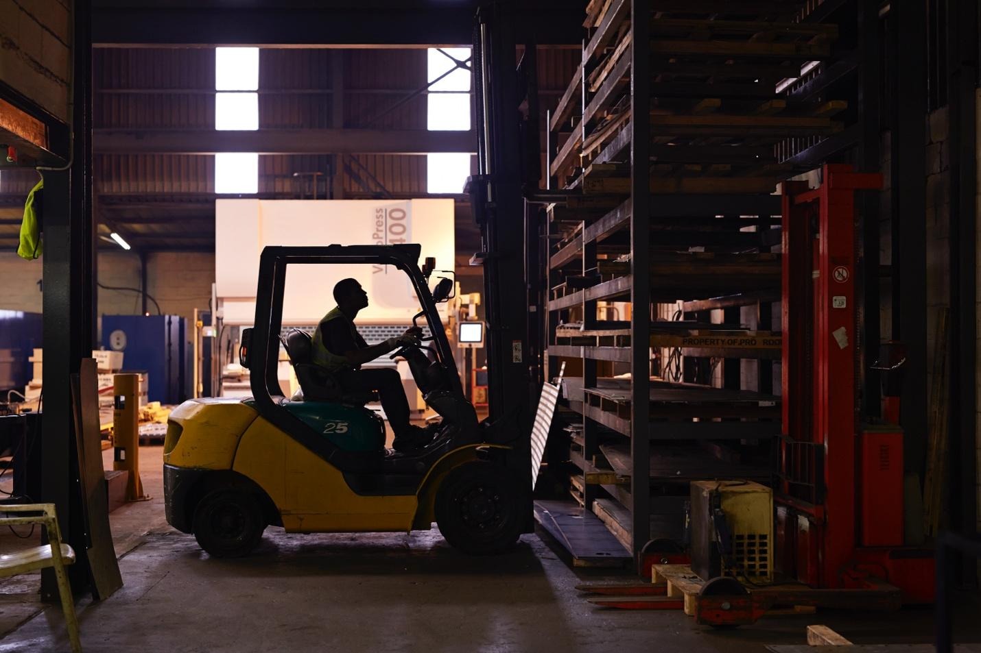 Person in forklift