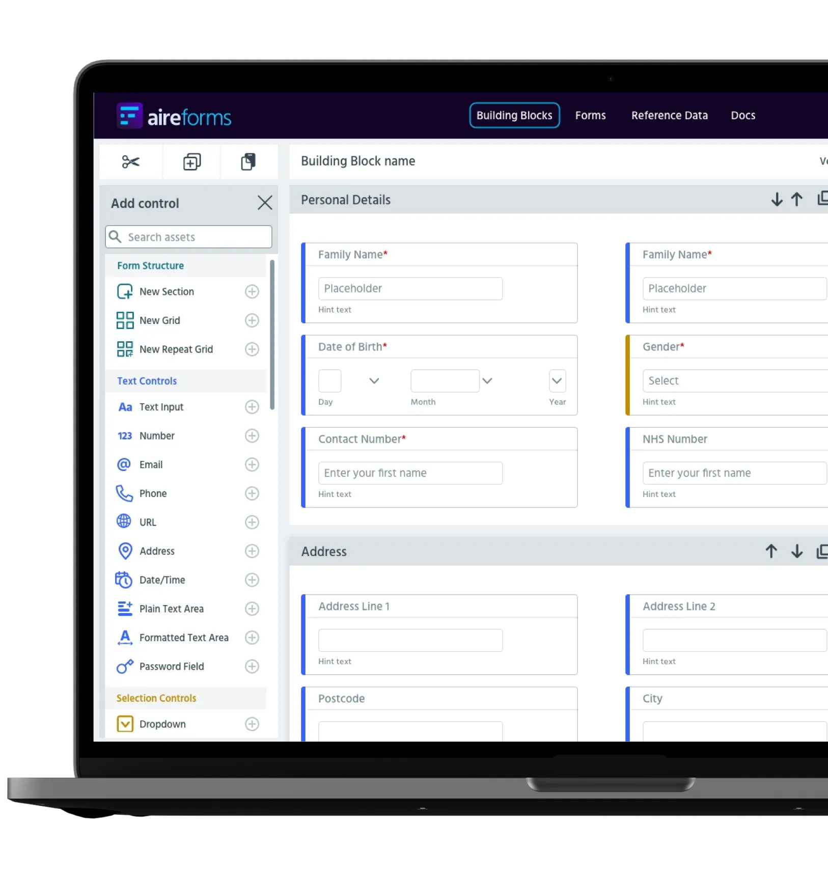 AireForms Building Block Designer