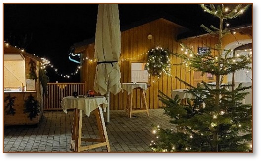 Die Terrasse von Silvia im Winter