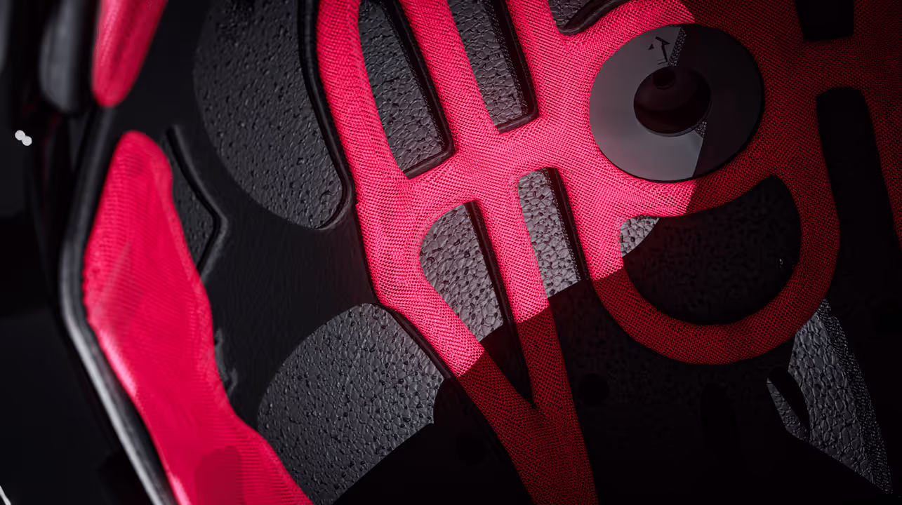 A close up of stretton fox equestrian helmet padding