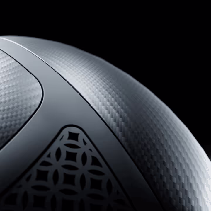 A close up of stretton fox equestrian helmet carbon fibre