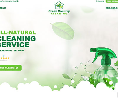 New Website Design For Green Country Cleaning in Wooster By Snyder Advertising