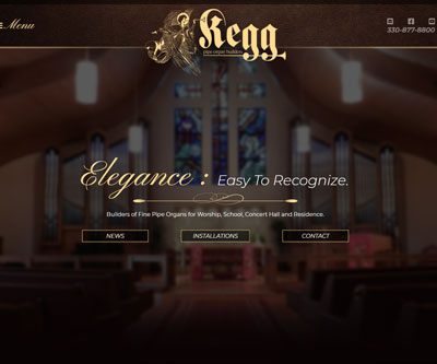Kegg Organ Website Design by Snyder Advertising