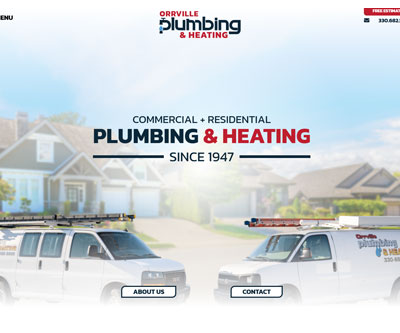 Website Design For Orrville Pluming & Heating