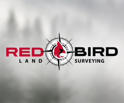 Redbird Land Surveying Logo Design