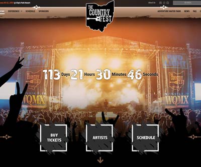 Website Design for The Country Fest by Snyder Advertising