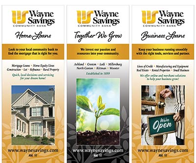 Banner Stand Design for Wayne Savings Community Bank