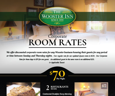Service Flyer Design for The Wooster Inn
