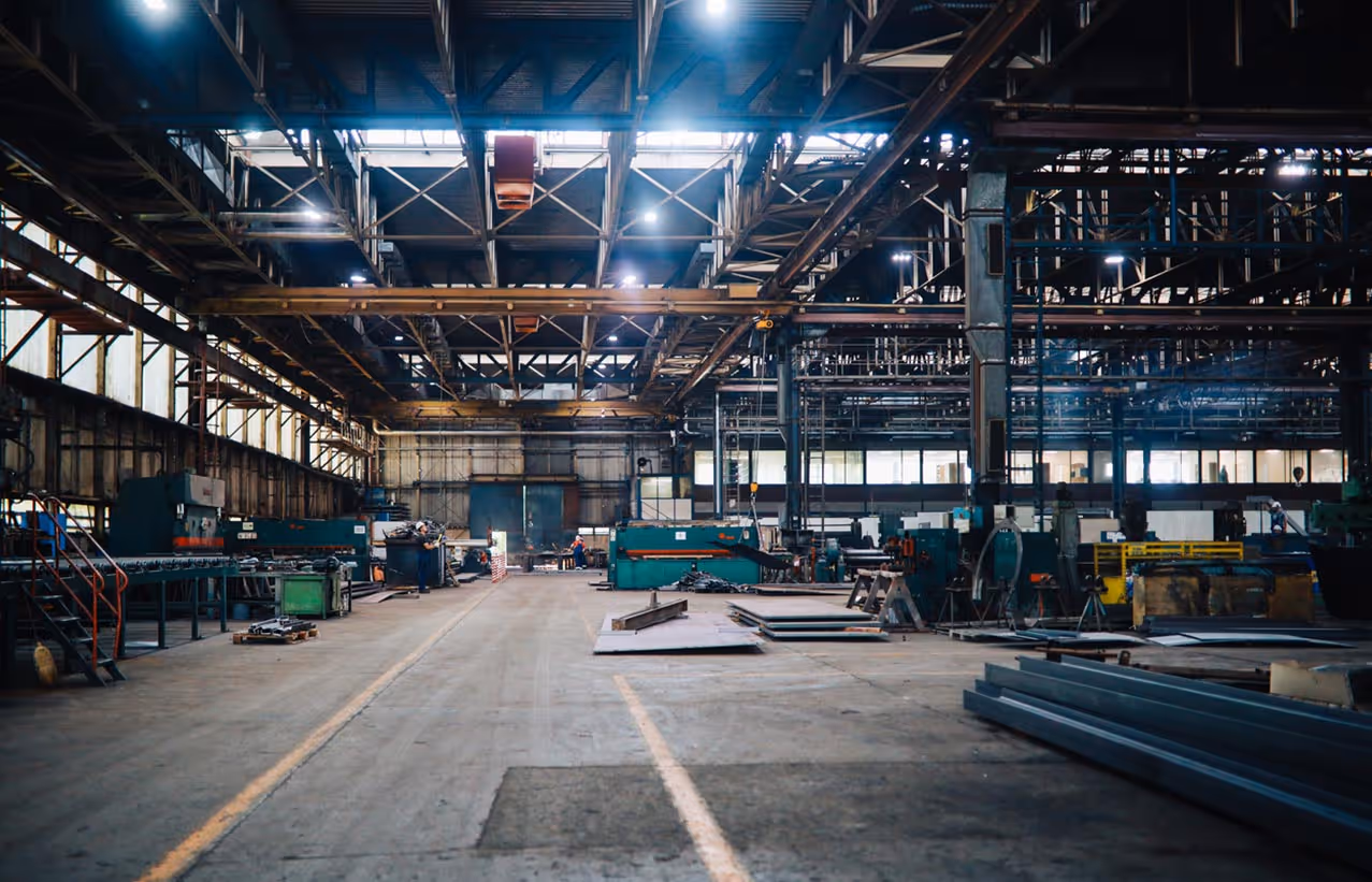 Interior of a construction site