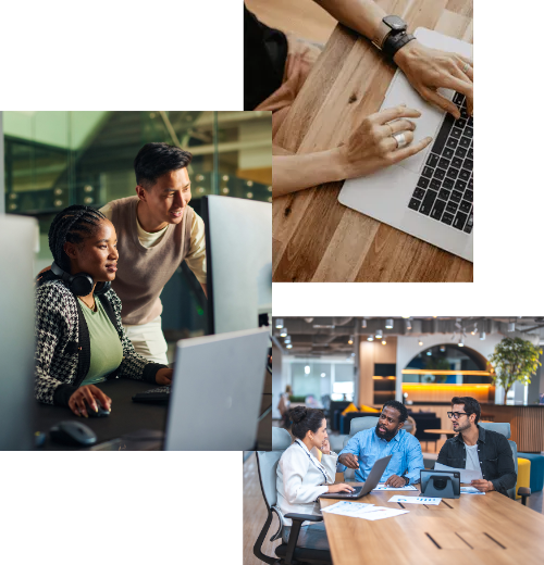 Collage of images from Blaizing Academy classes