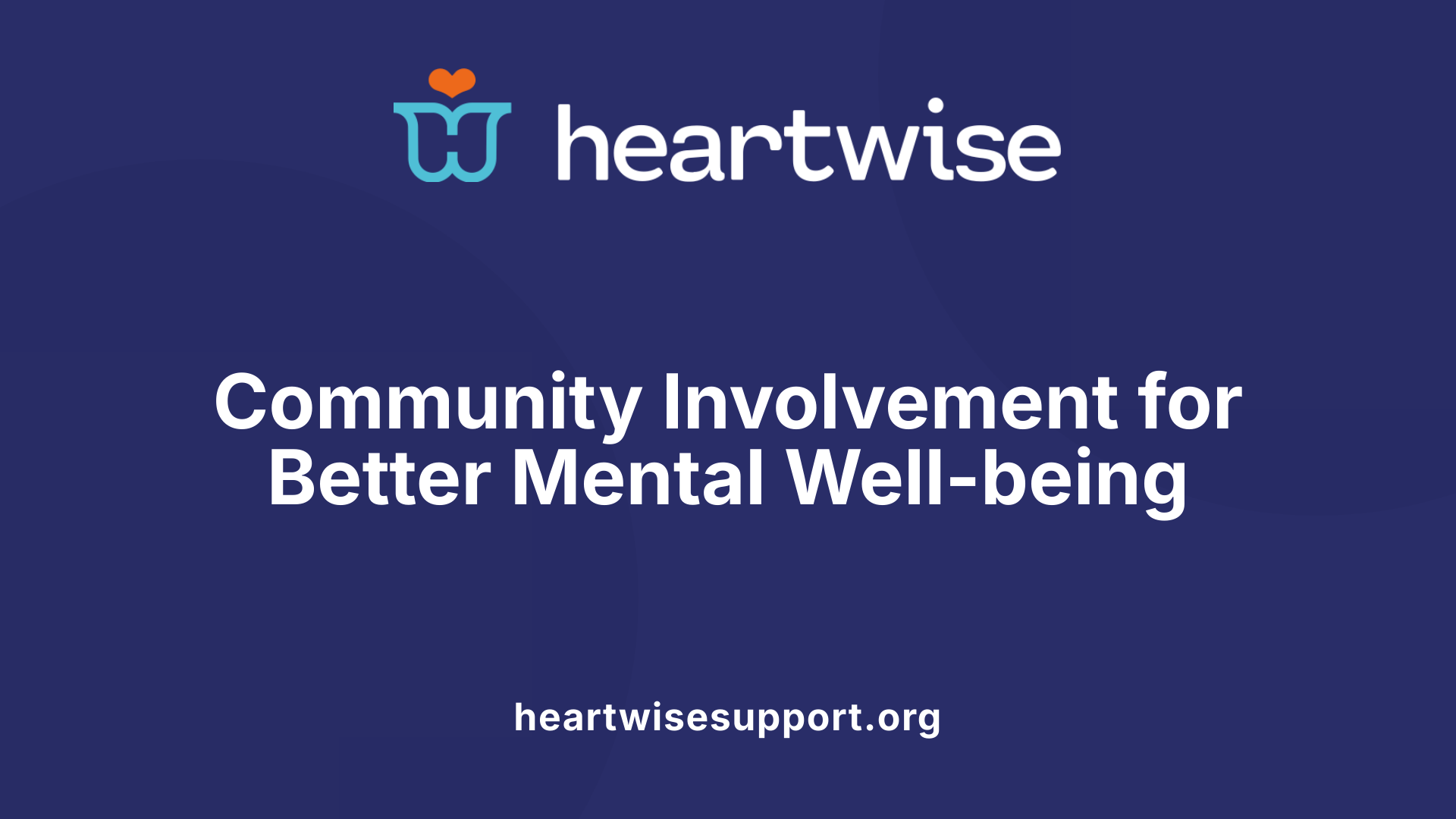Community Involvement for Better Mental Well-being